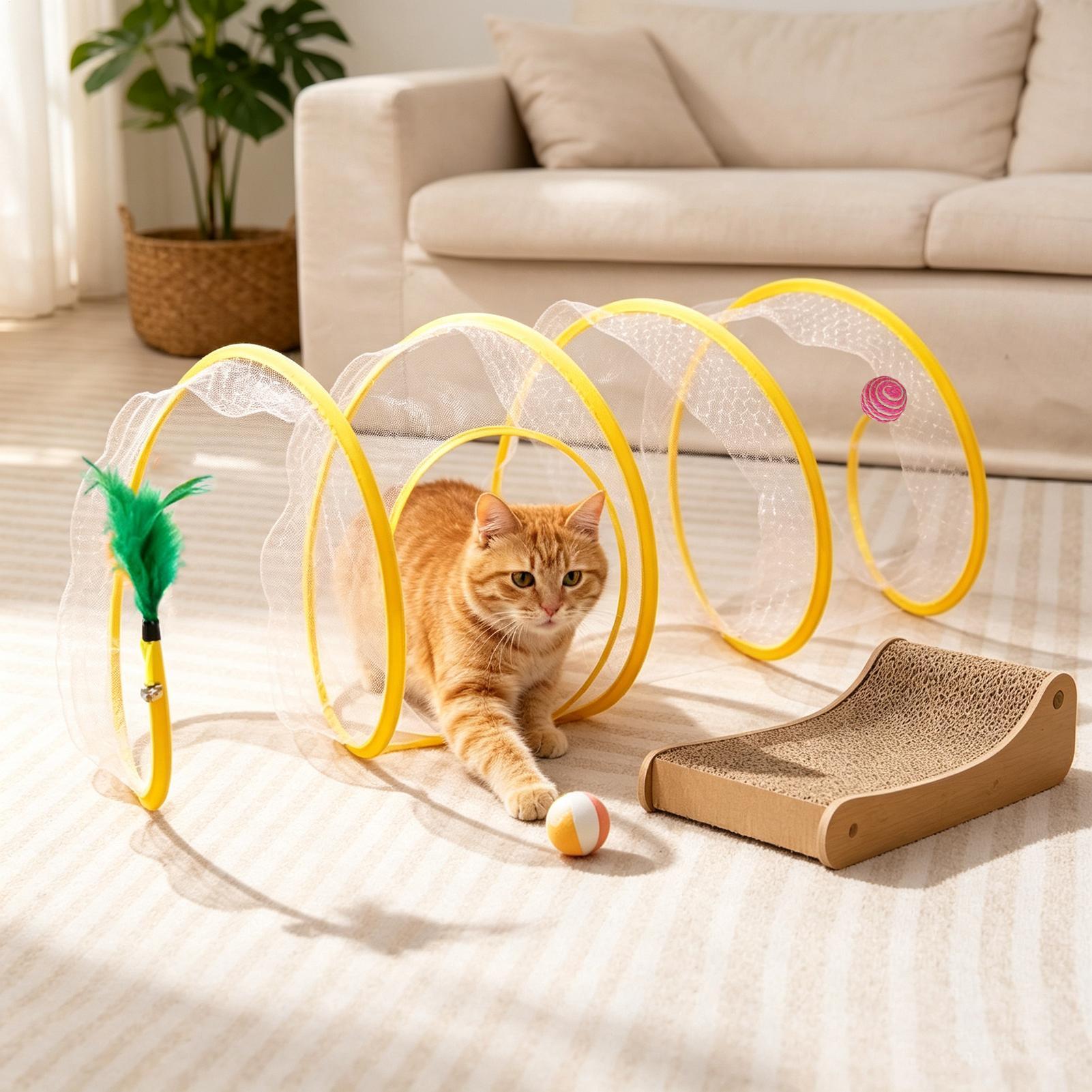 Túnel Espiral para Gatos, Jugu - Interactive Cat Toy reseña y precio