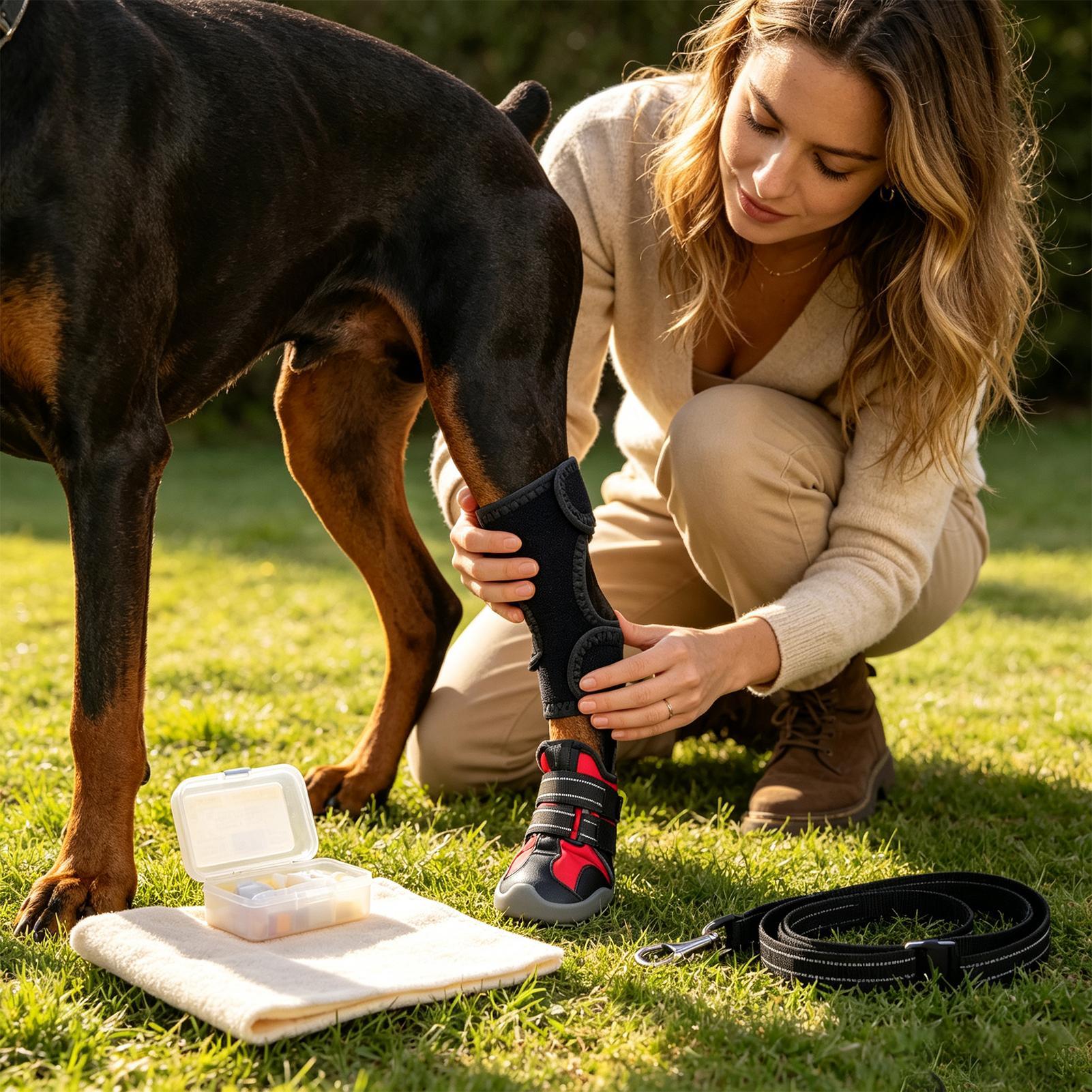 Botitas para perros, impermeab - Dog Booties Paw Protector reseña y precio